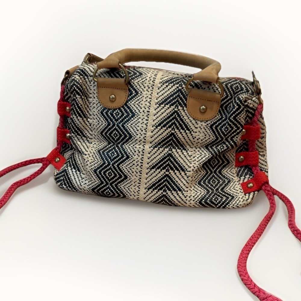 Anthropologie Miss Albright Leather Trim Bag - Picture 1 of 4